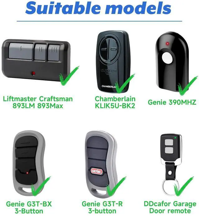 Alt view image 3 of 7 - 1 Piece Portable Garage Door Opener Carrying Case with Carabiner, Anti-Lost Bag Gate Clicker Holder for Universal Garage/Gate Door Opener Remote, Black (Black)