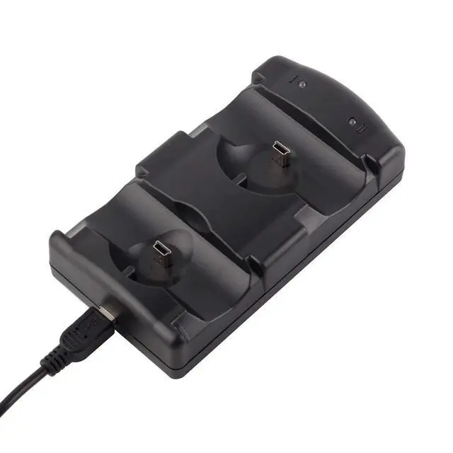 Alt view image 3 of 7 - Charger Dock for PS3 PlayStation 3 Dual Controller Charger PS3/ Move Docking Charging Station with LED Light Indicator and USB Charging Cable