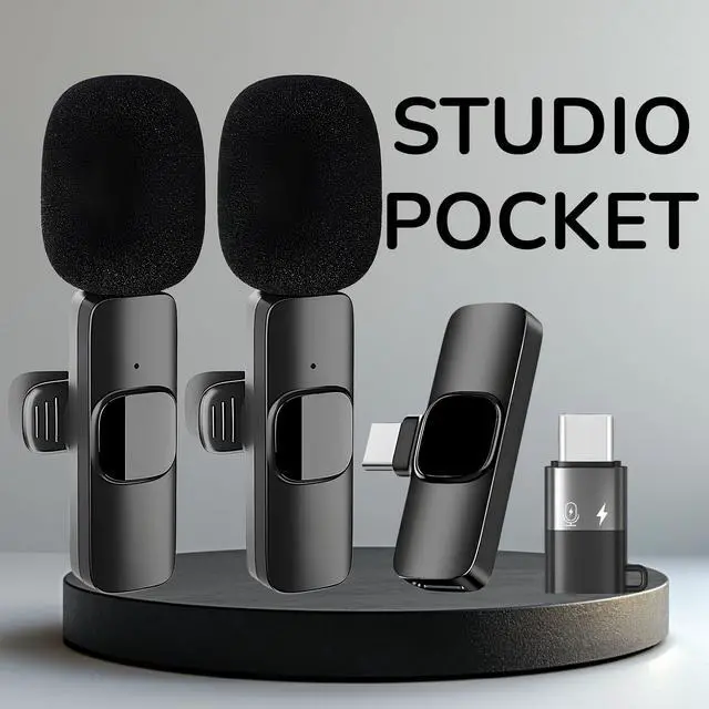 Alt view image 3 of 6 - Upgrade K9 Wireless Lavalier Microphone for iPhone 16 15 14, Android, iPad - Dual Wireless Mic for Video Recording, Vlog, YouTube, TikTok - Plug & Play Noise Reduction Lapel Microphone (2 Packs)