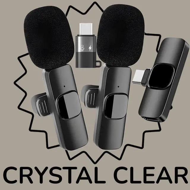 Alt view image 4 of 6 - Upgrade K9 Wireless Lavalier Microphone for iPhone 16 15 14, Android, iPad - Dual Wireless Mic for Video Recording, Vlog, YouTube, TikTok - Plug & Play Noise Reduction Lapel Microphone (2 Packs)