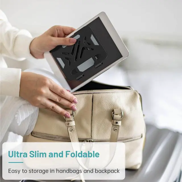 Alt view image 6 of 7 - iPad Stand Tablet Holder for Desk,360° Rotation Metal Base Dual Rod Adjustable Height Holder,Compatible with 4.7-15.9" iPad Pro/Air/Mini,eReader,LG Pads,Nexus,Switch,iPhone Pro/Max/Air/Plus