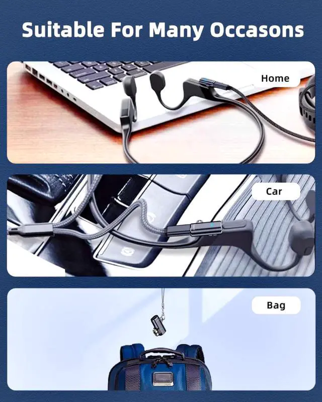 Alt view image 5 of 7 - USB C Shokz Charging Cable Adapter (2 Pack) Type c Charger Cable to Shokz Magnetic Converter Compatible with Shokz Aeropex, OpenRun, OpenRun Pro/Mini, OpenComm 2/UC Charge Plugs, Grey