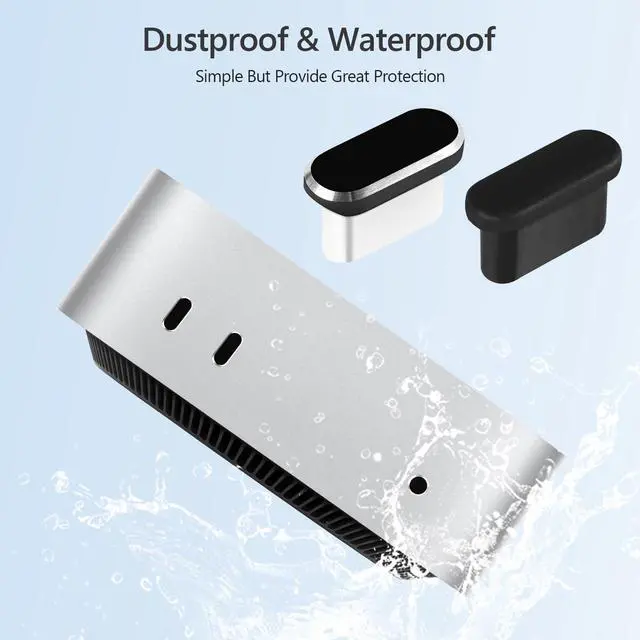 Alt view image 3 of 7 - Dust Plug Cover Kit for Mac mini M4/M4 pro, USB C Port Cover with Cleaning Brush, for Mac mini M4 Accessories