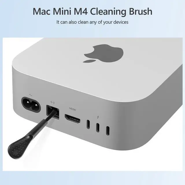 Alt view image 6 of 7 - Dust Plug Cover Kit for Mac mini M4/M4 pro, USB C Port Cover with Cleaning Brush, for Mac mini M4 Accessories
