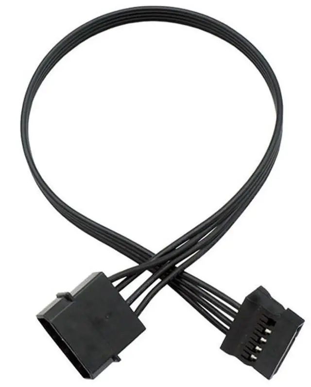 Main image of Molex IDE 4-Pin Male to 15-Pin Female SATA Power Converter Extension Adapter Cable for Computer Hard Drive HDD SSD