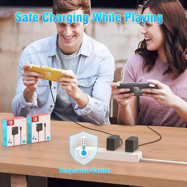Alt view image 6 of 7 - Charger for Nintendo SwitchUSB-C Fast Wall Charging Block with 6ft CableWall & Travel Charger Adapter for Switch, Steam Deck, ROG Ally2-Pack