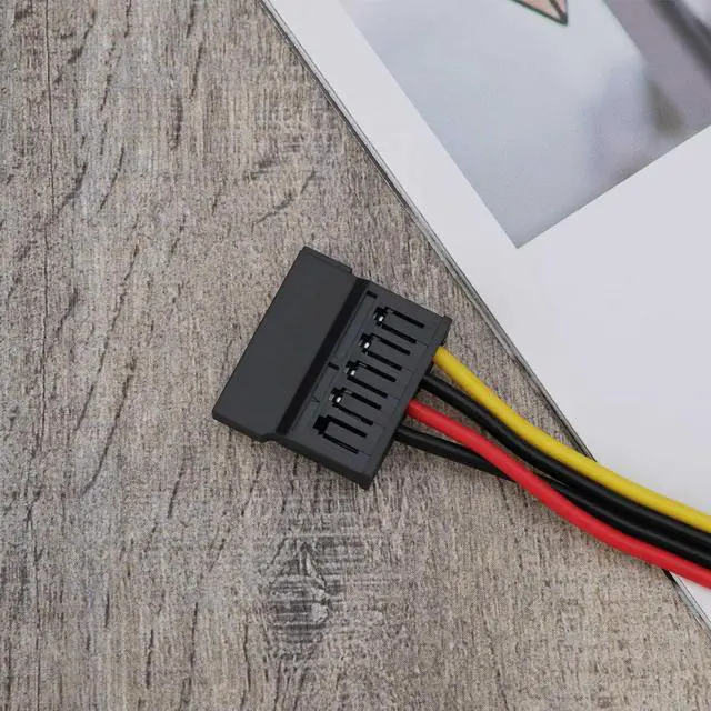 Alt view image 7 of 7 - 2pcs 4Pin FDD Floppy Male to 15Pin Sata Female Adapter Converter Cord Extension Cable for Power Supply Compatible with Floppy Drives and SATA Power 22cm