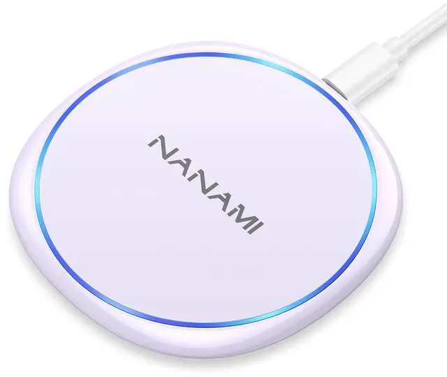 Main image of 10W Max Wireless Charger Pad, Fast Charging Compatible with iPhone 17/16/15/14/13/12/11/SE Series, Samsung Galaxy S26/S25/S24/S23/S22/S21/S20, AirPods 2/3 - Adapter Required (Sold Separately)