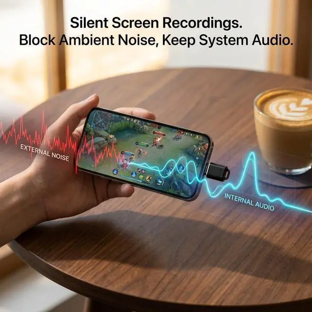 Alt view image 5 of 6 - USB-C Microphone Privacy Adapter Hardware-Level Audio Input Block for Phones, Laptops & Tablets, Prevent Unauthorized Mic Access, Plug-and-Play, No App Required