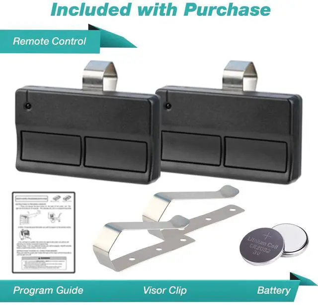 Alt view image 2 of 2 - 2X Garage Door Remote Opener for LiftMaster 372LM