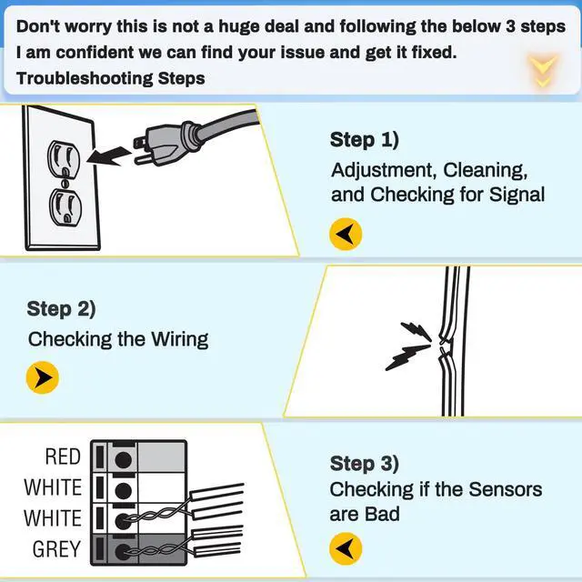 Alt view image 6 of 7 - 41A5034 Safety Sensor Kit, Replacement for Craftsman/Chamberlain/Liftmaster Garage Door Sensor, Compatible with Liftmaster/Chamberlain/Craftsman Garage Door openers Made After 1997