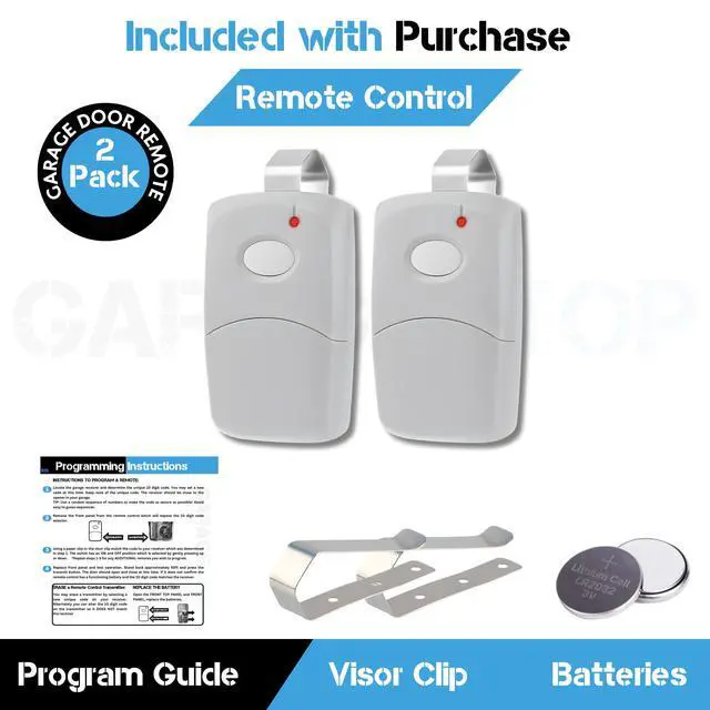 Alt view image 5 of 6 - 2X for Multicode Linear 308911, 10 dip Switch Gate Opener Remote 300MHz, Multi Code Garage Door Opener Remote, Garage Clicker Replacement