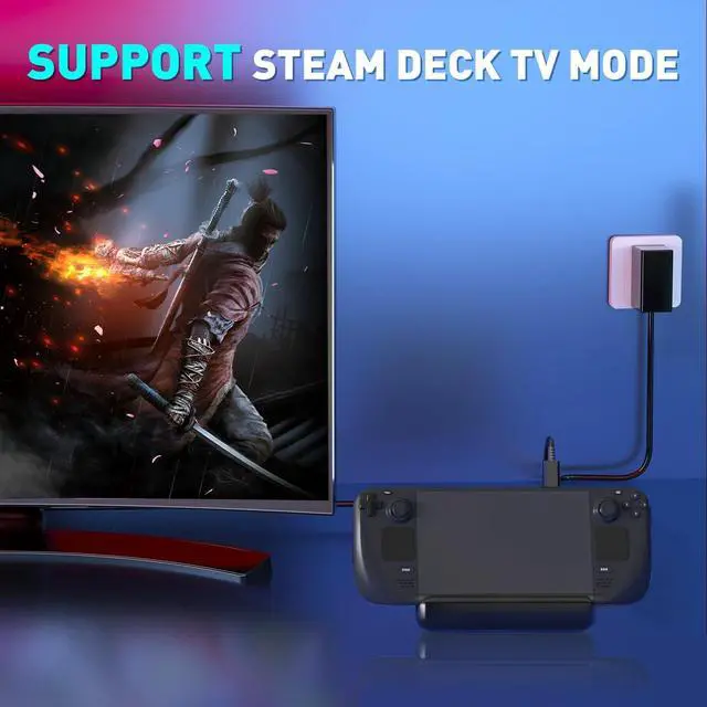 Alt view image 5 of 6 - Charger for Nintendo Switch, Fast Charger with 6.6FT Charging Cable, AC Power Supply Adapter for Nintendo Switch OLED/LITE Steam Deck Charger, Support Switch TV Dock Mode Output 15V2.6A USB C Chargers