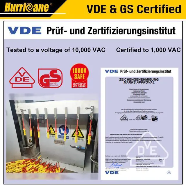 Alt view image 2 of 7 - 13 Piece 1000V Insulated Electrician Screwdriver Set, Cr-V Magnetic Tip. 4 slotted, 2 Phillips, 2 Pozidriv, 3 Torx, 1 Electroprobe, and 1 handle. Ideal for Professional & Home Repair