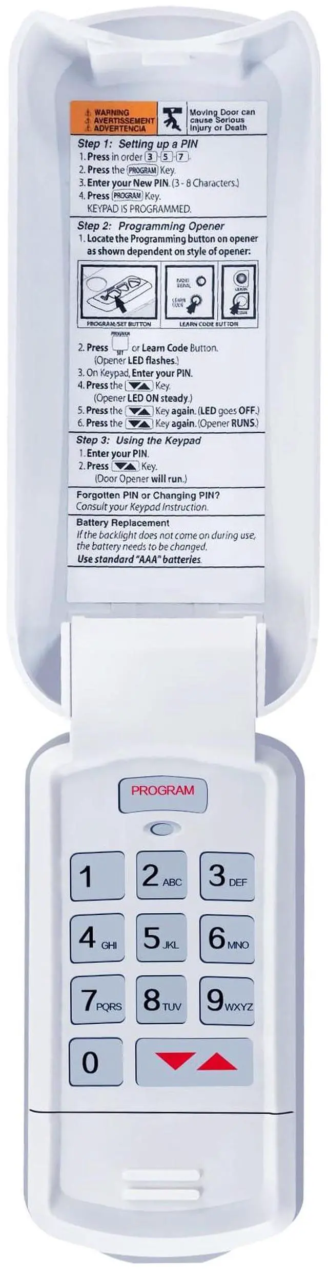 Main image of GK-R for Wireless Genie Garage Door Opener Keypad, Replacement for All Intellicode Genie Garage Door Opener