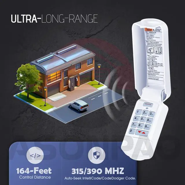 Alt view image 6 of 7 - GK-R for Wireless Genie Garage Door Opener Keypad, Replacement for All Intellicode Genie Garage Door Opener