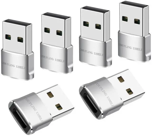 Main image of USB to USB C Adapter 4 Packs for iPhone Fast Charging, Transfer and Type C OTG Convert. USBC to A Compatible with iPhone 17/16/15 Plus Pro Max,iPad Pro Air 7/6/5 Almost USB Devices