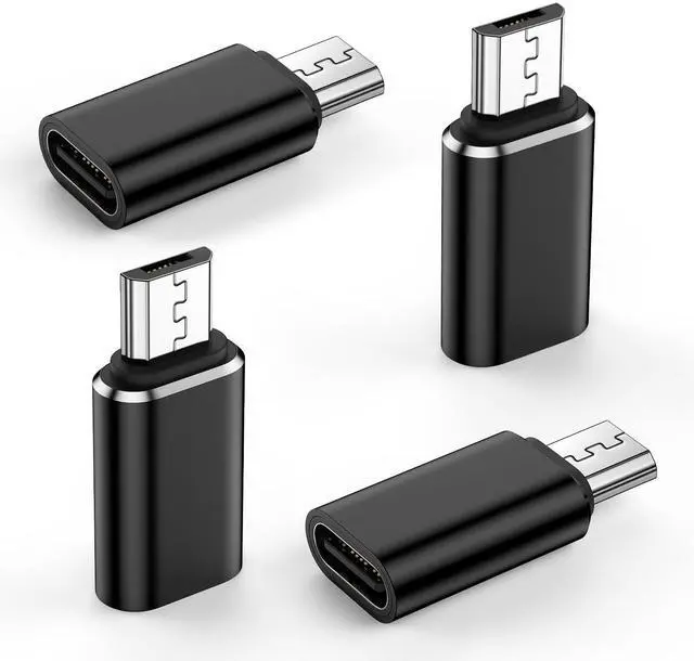 Main image of USB-C to Micro USB Adapter, 4Pack Type C Female to Micro USB Male Converter USB C to Micro B 2.0 3A Fast Charging & Data Sync for Samsung Galaxy S7 S6 Edge A02 A01 A10 A10s J7 S5 J3,Note 6 5,LG,Kindle