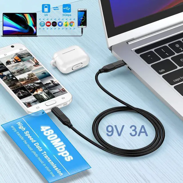 Alt view image 3 of 7 - USB-C to Micro USB Adapter, 4Pack Type C Female to Micro USB Male Converter USB C to Micro B 2.0 3A Fast Charging & Data Sync for Samsung Galaxy S7 S6 Edge A02 A01 A10 A10s J7 S5 J3,Note 6 5,LG,Kindle