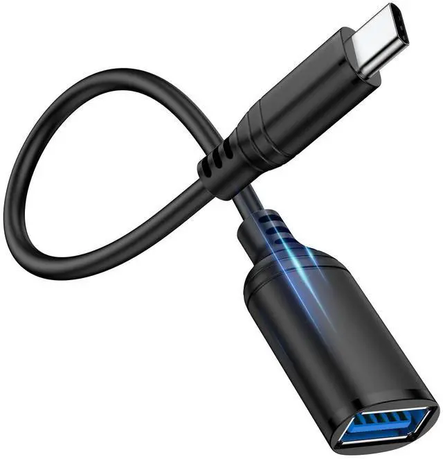Main image of USB C to USB Adapter with Cable, Type C Male to USB-A Female 5Gbps Data Transfer Converter for Flash Drive/Card Reader/External Hard Drive, iPhone 17e/17 Pro Max/16/15, iPad, Galaxy USB C OTG Adapter