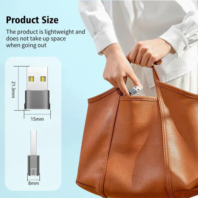 Alt view image 7 of 7 - USB to USB C Adapter 3Pack, Type-C to USB Adaptor, USB-C Female to USB-A Male Charger Cable Converter Compatible with MacBook, Notebook, Tablet, Airpod, Galaxy, Cell Phone, Car, Xbox