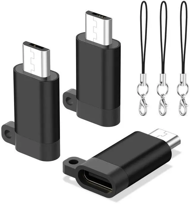 Main image of USB C to Micro USB Adapter, 3 Pack Type C Female to Micro USB Male Convert Connector Support Charge & Data Sync for Samsung Galaxy S7 Edge / S6 / J7 / Note 6 5, LG G4, Nexus 5, and Micro USB Devices