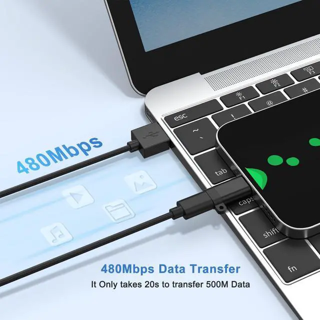 Alt view image 5 of 6 - USB C to Micro USB Adapter, 3 Pack Type C Female to Micro USB Male Convert Connector Support Charge & Data Sync for Samsung Galaxy S7 Edge / S6 / J7 / Note 6 5, LG G4, Nexus 5, and Micro USB Devices