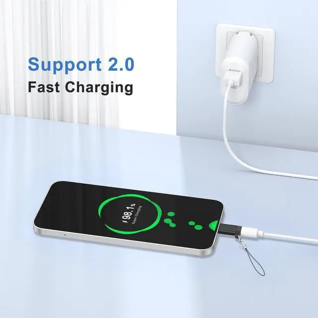 Alt view image 6 of 6 - USB C to Micro USB Adapter, 3 Pack Type C Female to Micro USB Male Convert Connector Support Charge & Data Sync for Samsung Galaxy S7 Edge / S6 / J7 / Note 6 5, LG G4, Nexus 5, and Micro USB Devices