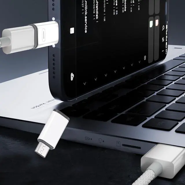Alt view image 6 of 7 - 6 Pack Micro USB to USB-C Adapter, Type C Female to Micro USB Male Converter Connector, Supports Charging and Data Synchronization, Compatible with Samsung Galaxy S7/S7 Edge, Nexus 5/6