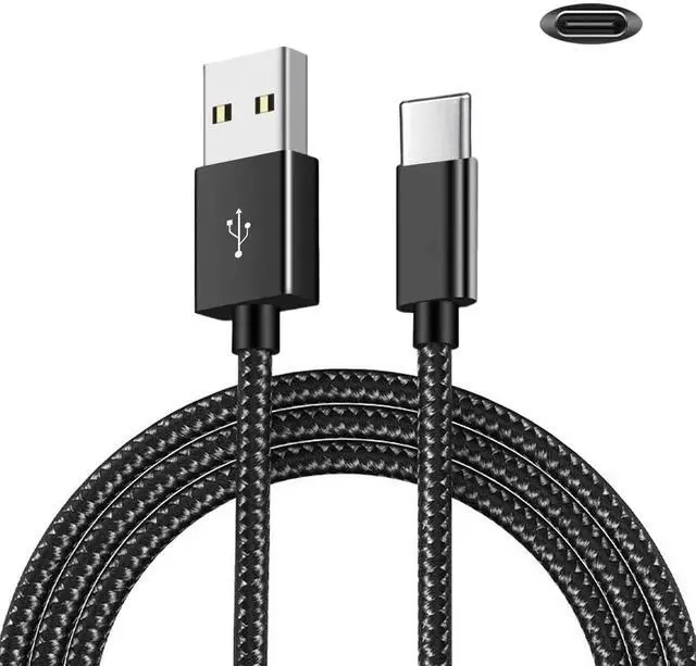 Main image of 10FT USB A to USB C Controller Charging Cable, Data Sync Cord for PlayStation 5 DualSense, Xbox Series S/X, Black