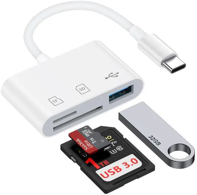 Main image of SD Card Reader USB C for iPhone 17e/17 Pro Max/Air/16e/16Plus/15,Samsung Galaxy S26 S25 Ultra Z Fold/Flip7 S24FE S23Plus,USB C to Micro SD Memory Card Reader Digital Camera Adapter for Micro SD,Laptop