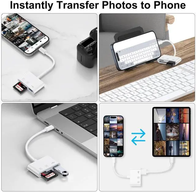 Alt view image 6 of 7 - SD Card Reader USB C for iPhone 17e/17 Pro Max/Air/16e/16Plus/15,Samsung Galaxy S26 S25 Ultra Z Fold/Flip7 S24FE S23Plus,USB C to Micro SD Memory Card Reader Digital Camera Adapter for Micro SD,Laptop