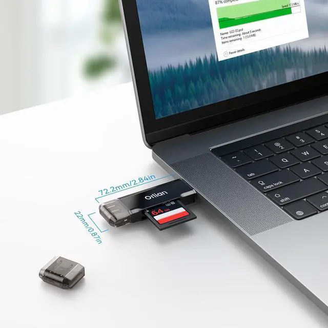 Alt view image 7 of 7 - USB 3.0 SD Card Reader,Dual Slots USB 3.0 Type C to Micro SD Card Adapter, Memory Card Reader Adapter for MicroSD, SDHC, SDXC, RS-MMC, MMC, Compatible with Laptop, iphone 16/15,MacBook Android (Black)