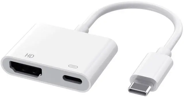 Main image of USB C to HDMI Adapter for TV, USBC to HDMI Adapter 4K@60Hz with 100W PD Fast Charging, Type C to HDMI Adapter for iPhone 16/15, iPad Pro, MacBook, Samsung to Monitor, HDTV, Projector