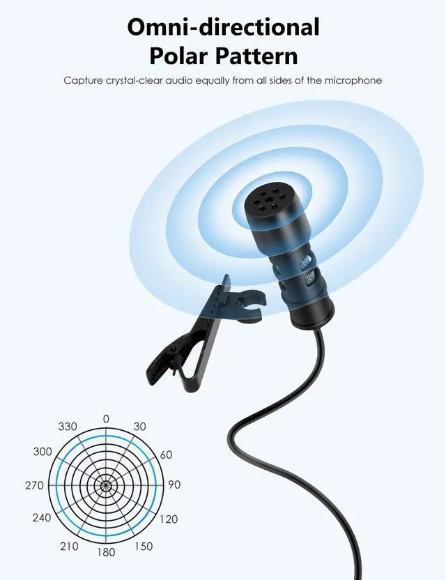 Alt view image 3 of 5 - USB PC Microphone Plug & Play USB Lavalier Microphone Omnidirectional External Clip-on Mini USB Microphone for Computer, Laptop, YouTube, Recording, Podcasting, Gaming - 2M/6.5FT