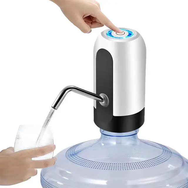 Main image of Water Pump for 5 Gallon Bottle, Electric Drinking Water USB Charging Automatic Water Dispenser with Rechargeable Battery, Portable Electric Drinking Water Jug Pump for Home, Camping -White