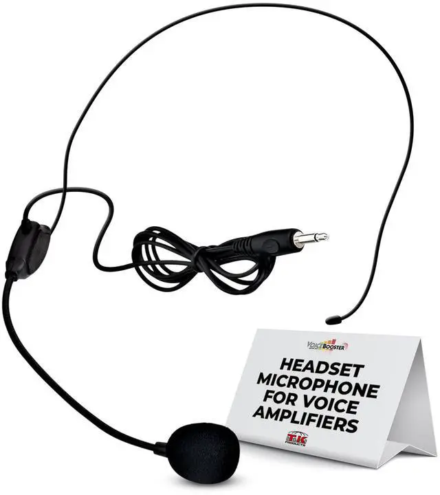 Main image of Speak Out Headset Microphone Lightweight Adjustable Boom Mic with Feedback Control - 3.5mm Plug for Voice Amplifiers for Public Speaking, Classroom Teaching, Tour Guiding