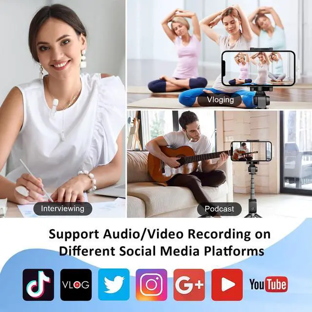 Alt view image 5 of 6 - Professional Wireless Lavalier Microphone for iPhone, iPad, Android - Bluetooth Lapel Mic for Video Recording - Mini Phone Microphone for Tiktok YouTube Interview Podcast Vlog, WM355-BAISE