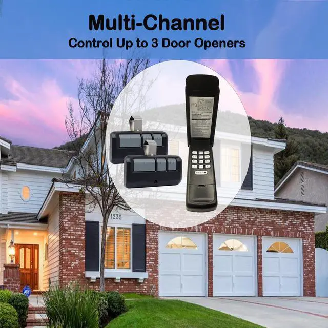 Alt view image 5 of 6 - Black Garage Door Opener Keypad with 2 Garage Door Remotes for Liftmaster Chamberlain Craftsman Opener Remote Keypad, Replaces 877/878MAX 893MAX 893LM 971LM 877LM G940EV-P2, 5-Year-Warranty