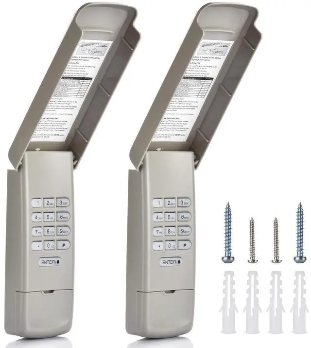 Main image of 2 Pack Garage Door Opener Keypad Compatible with LiftMaster 877MAX Chamberlain LiftMaster Craftsman Garage Door Openers Since 1993Wireless Keypad Keyless Entry