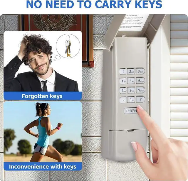Alt view image 4 of 5 - 2 Pack Garage Door Opener Keypad Compatible with LiftMaster 877MAX Chamberlain LiftMaster Craftsman Garage Door Openers Since 1993Wireless Keypad Keyless Entry