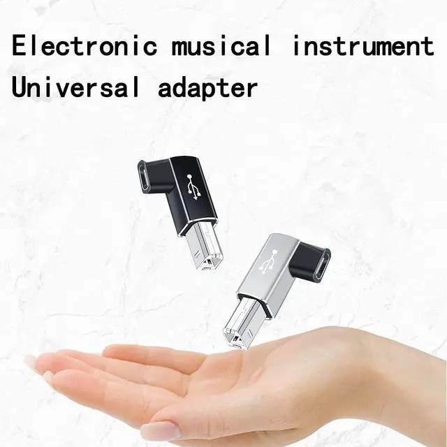 Alt view image 5 of 5 - USB C Female to Midi 90 Degree Adapter, 2Pack Female USB C to Male USB B Printer Adapter, Compatible with Printers, MIDI, Eectric Pianos, Synthesizers, USB Microphones