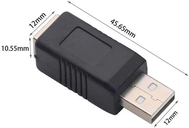 Alt view image 4 of 5 - 2PCS USB 2.0 Male to Type B Female Adapter Connector,Type A Male to Printer Female Plug for Laptop, Computer, Hard Disk, Printer, Camera