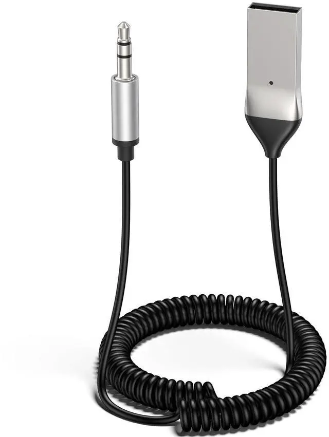 Main image of Aux to Bluetooth 5.3 Adapter for Car, USB 2.0 to 3.5mm Bluetooth Receiver Jack Kit with Built-in Microphone Aux Input for Hands-Free Calls, Car Speaker, Home Audio, Music Streaming