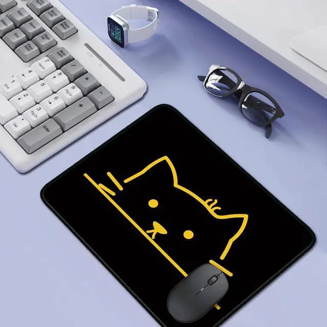 Alt view image 6 of 6 - Non-Slip Mouse Pad Small Mousepad for Computer, Laptop, Gamer, Cat Pattern, 8x10 inch