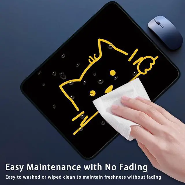 Alt view image 5 of 6 - Non-Slip Mouse Pad Small Mousepad for Computer, Laptop, Gamer, Cat Pattern, 8x10 inch