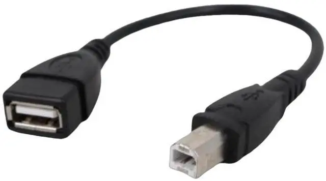 Main image of USB 2.0 Cable, A Female to USB B Male for Printer, USB A/F- B/M Adapter