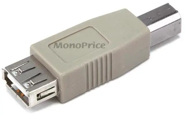 Alt view image 2 of 2 - USB 2.0 Type-A Female to Type-B Male Adaptor - Passive, Beige