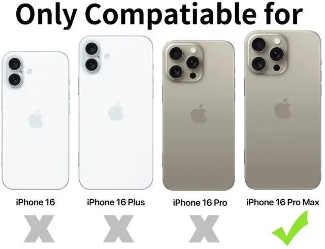 Alt view image 2 of 6 - Phone Case Compatible with iPhone 16 Pro Max, Clear Case Shockproof Protective Bumper Slim Cover for 6.9 Inch