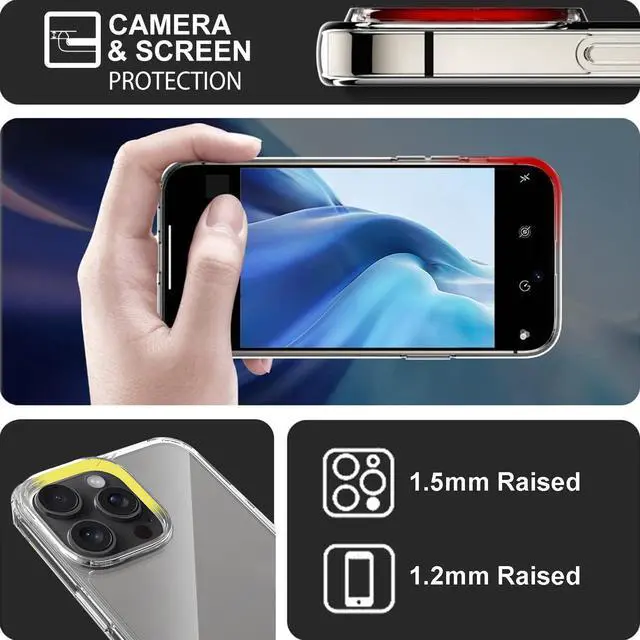Alt view image 4 of 6 - Phone Case Compatible with iPhone 16 Pro Max, Clear Case Shockproof Protective Bumper Slim Cover for 6.9 Inch